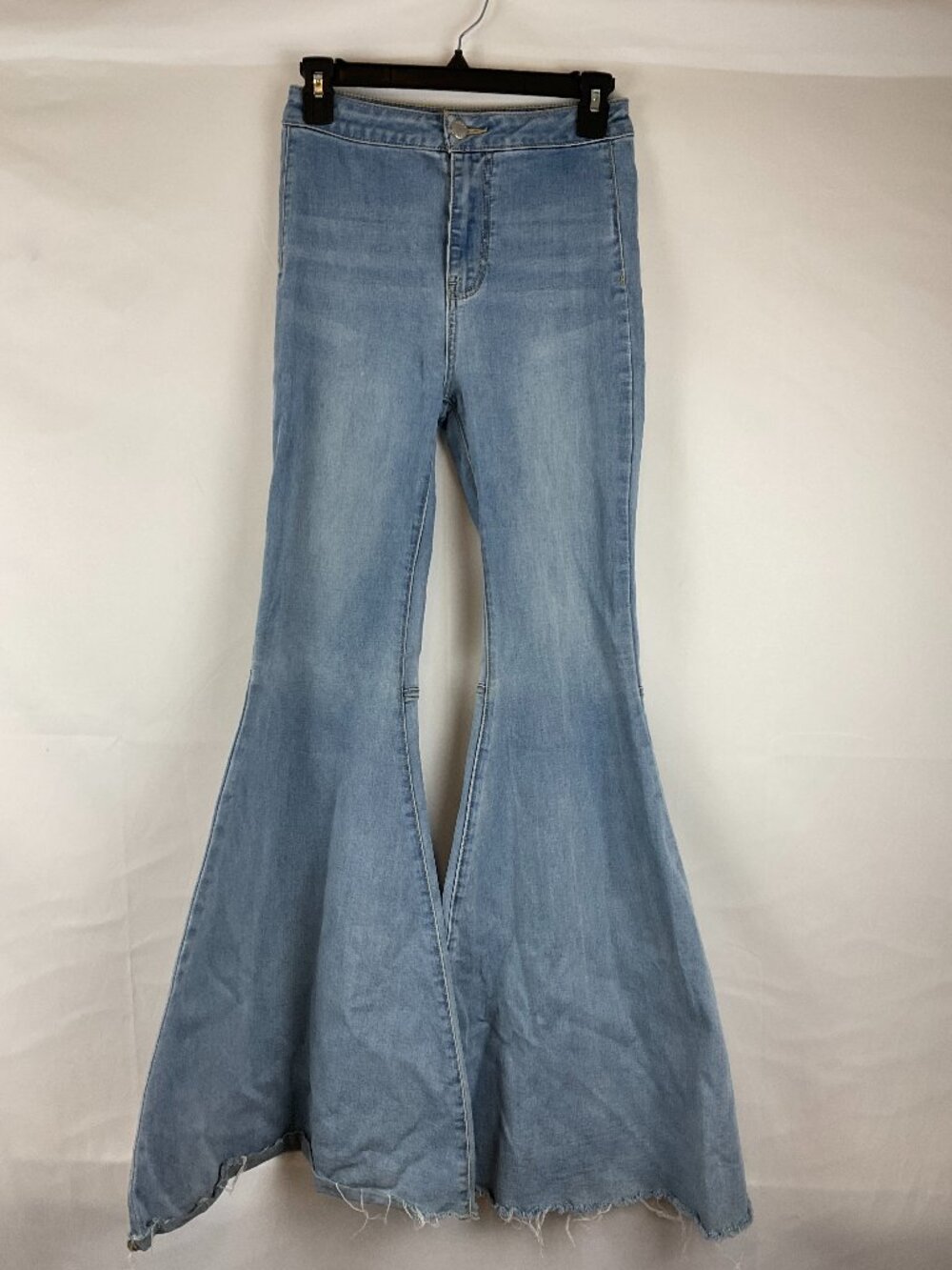 Free People Flare Leg Jeans 25 Blue Raw Hem